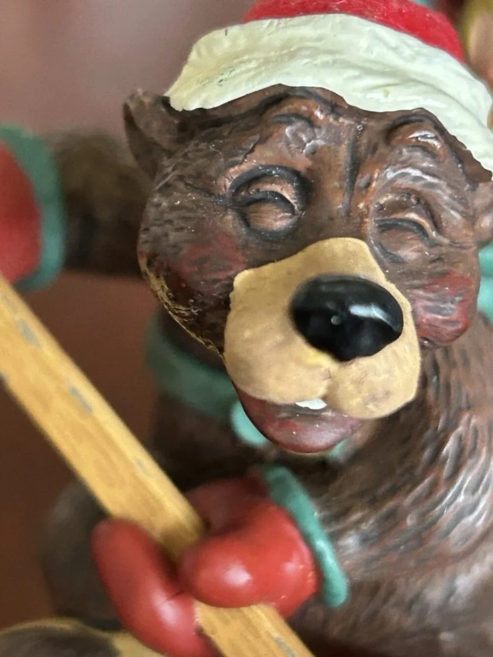 Bear Hallmark Ornament Playing Hockey Ice Hockey 2005 VINTAGE
